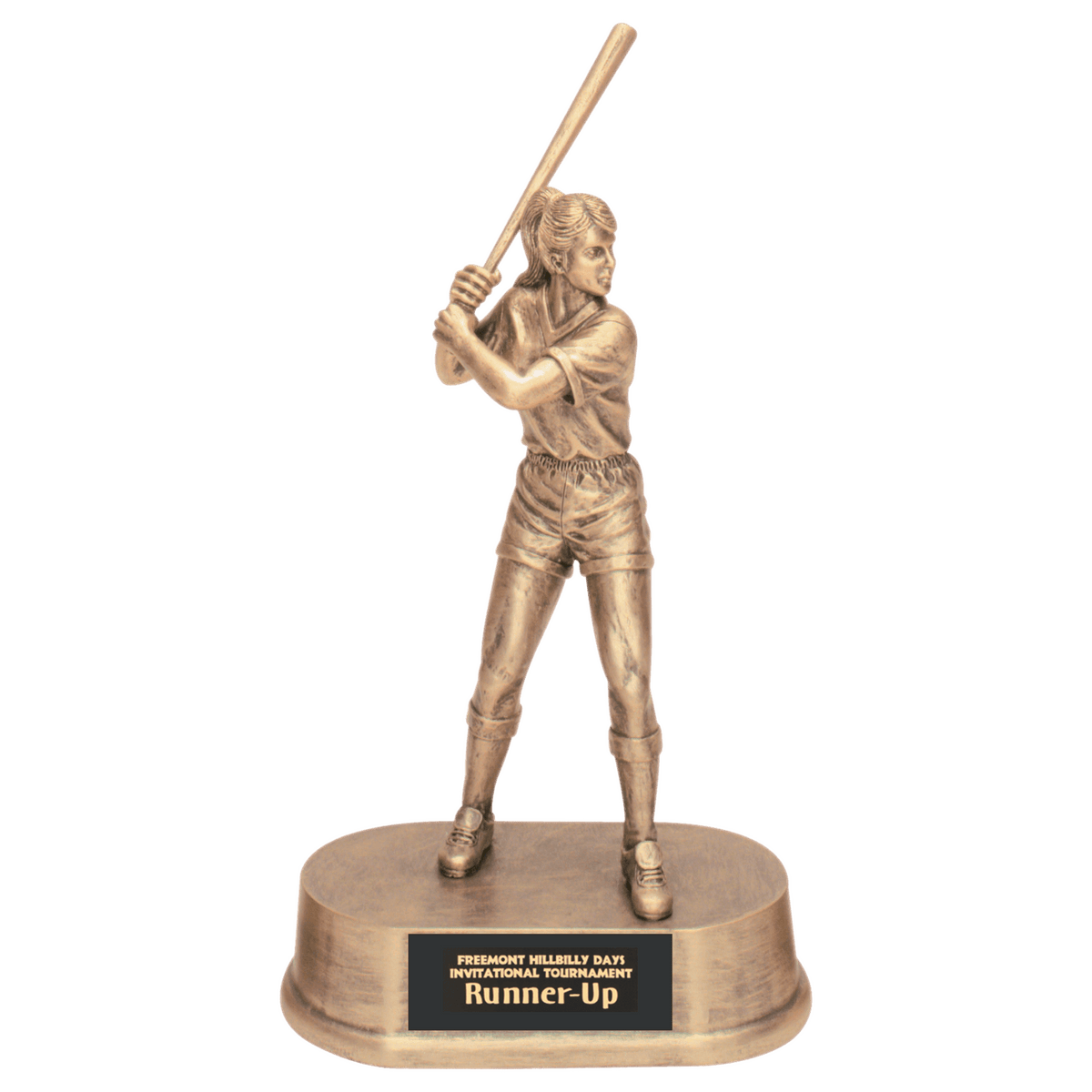 9 1/4" Antique Gold Female Softball Resin