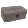Personalized Leatherette Travel Jewelry Box — 7½" × 4½", Black Lining