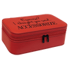 Personalized Leatherette Travel Jewelry Box — 7½" × 4½", Black Lining