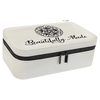 Personalized Leatherette Travel Jewelry Box — 7½" × 4½", Black Lining