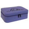 Personalized Leatherette Travel Jewelry Box — 7½" × 4½", Black Lining