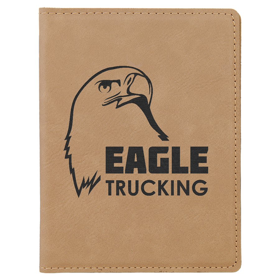 Personalized Leatherette Passport Holder — 4¼" × 5½"