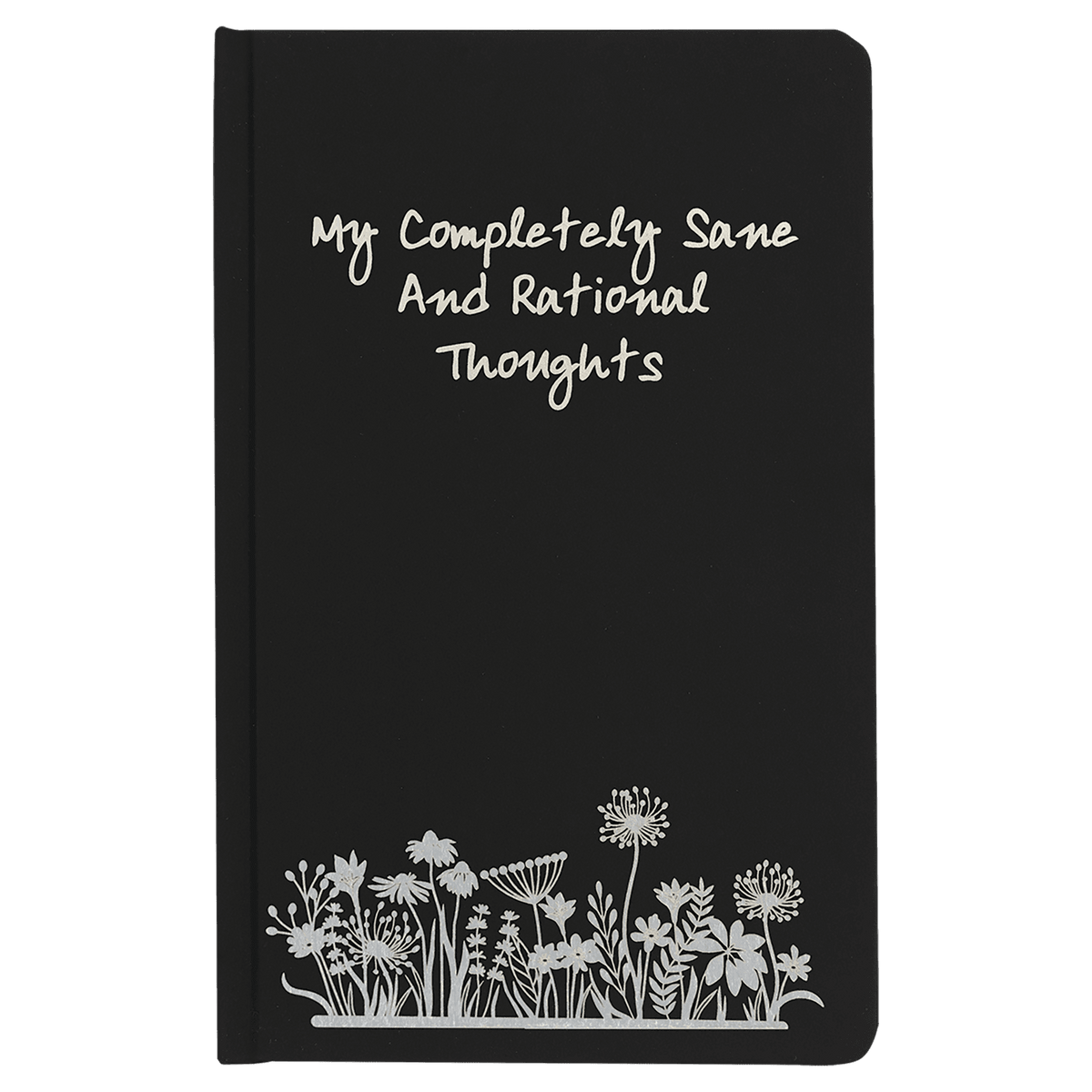 5 1/4" x 8 1/4" Black Lazerburst Journal-Lasers to Silver