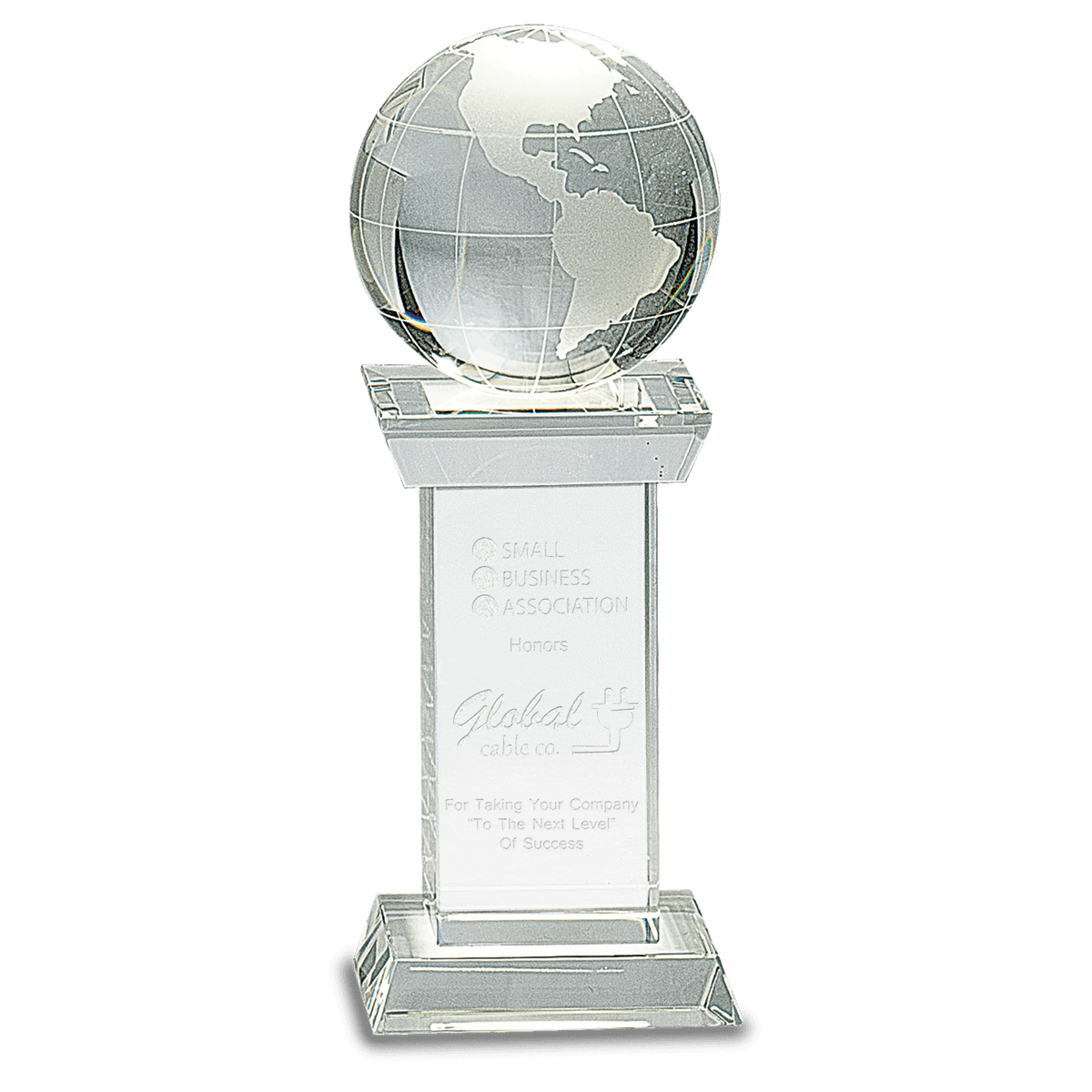 Crystal Globe on Clear Tower