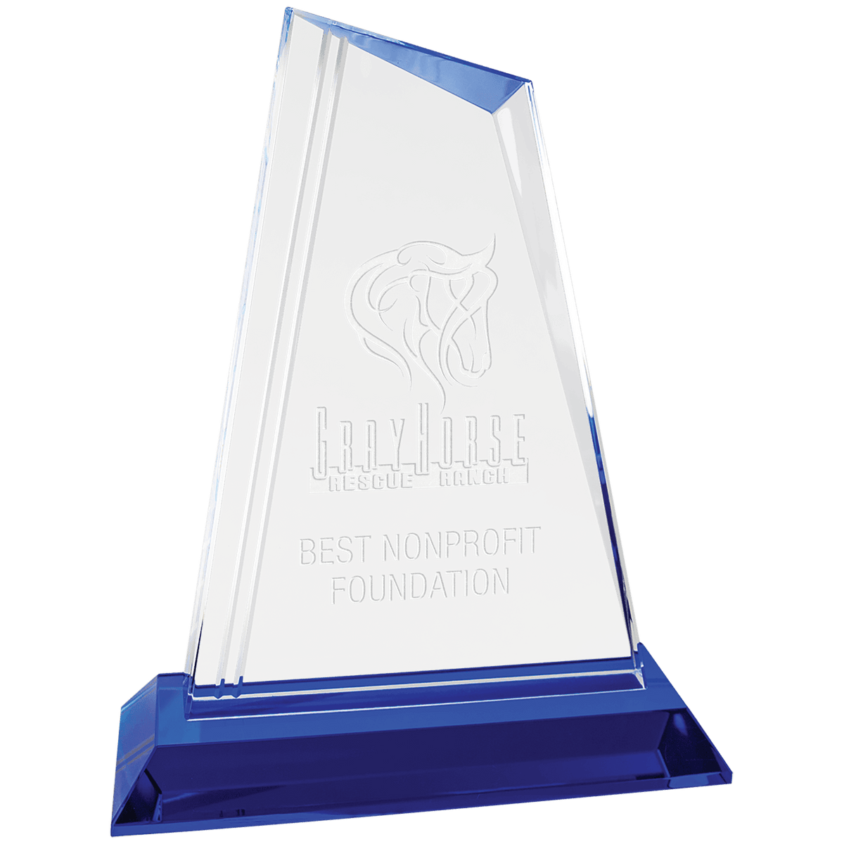Crystal Peak Award with Blue Base