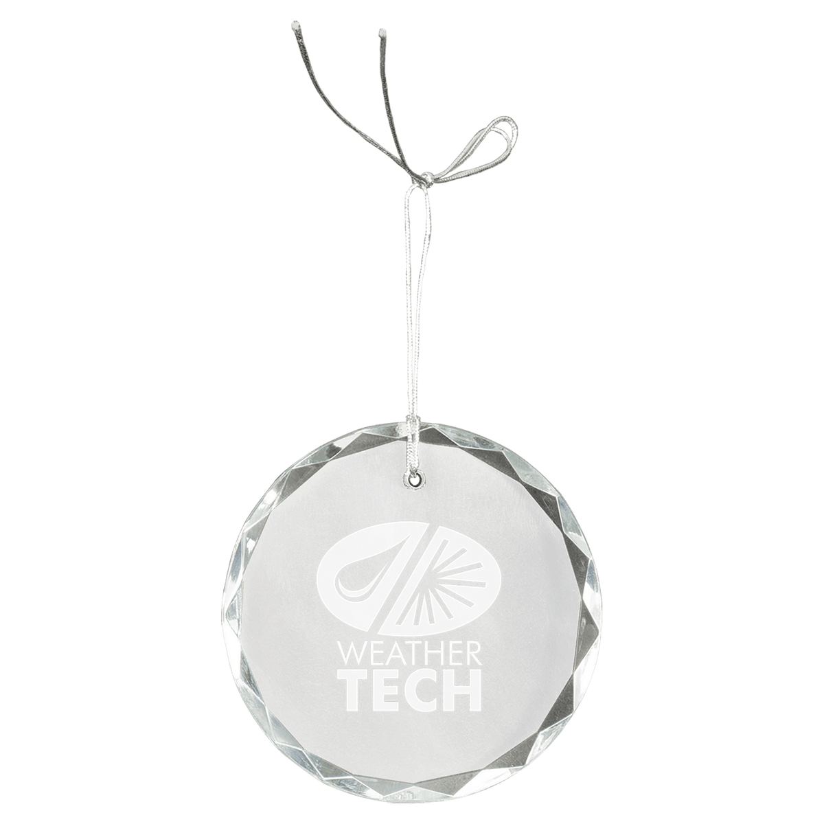 Round Faceted Crystal Ornament
