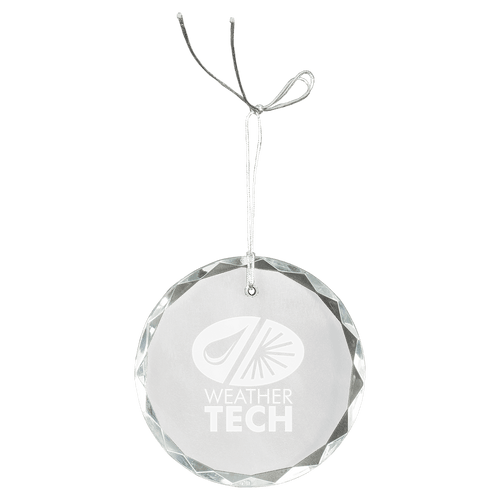 Round Faceted Crystal Ornament