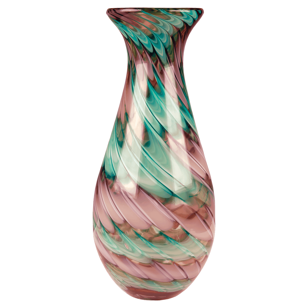 Swirl Art Glass Vase