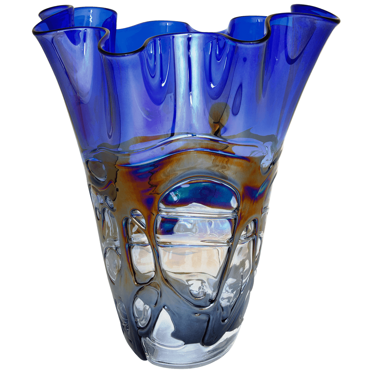 Art Glass Vase, 14 Inch