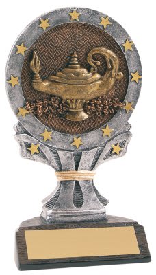 6 1/4" Lamp of Knowledge All Star Resin
