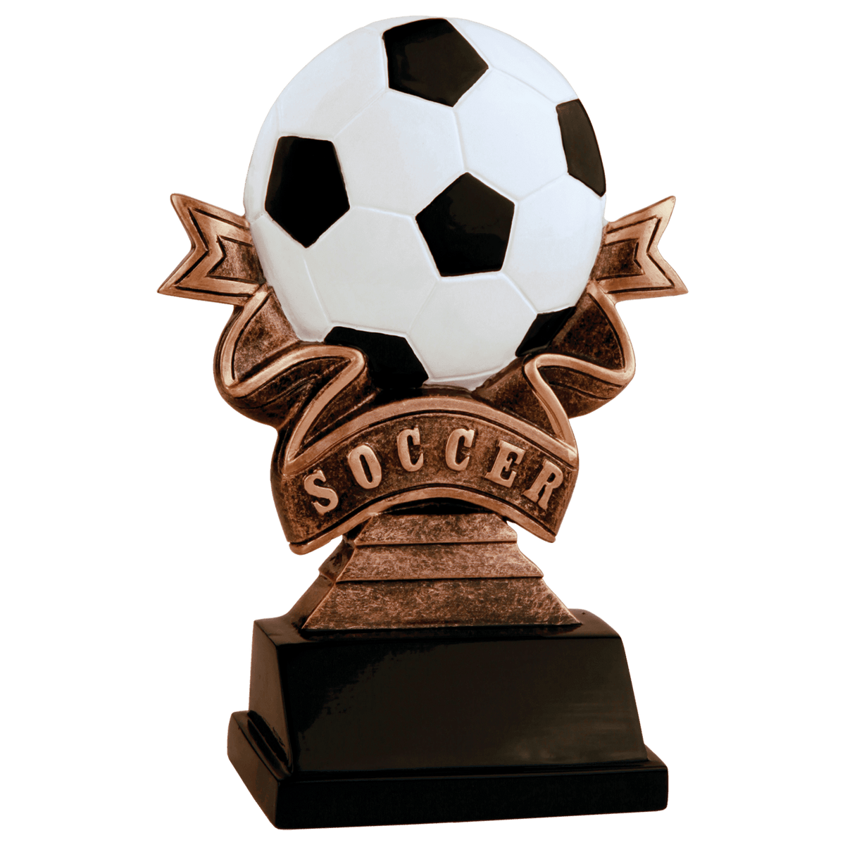 5 1/2" Soccer Ribbon Resin