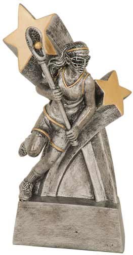 6" Female Lacrosse Super Star Resin