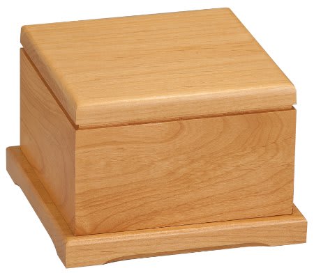 4 1/2" Red Alder Pet Urn with Laserable Lid