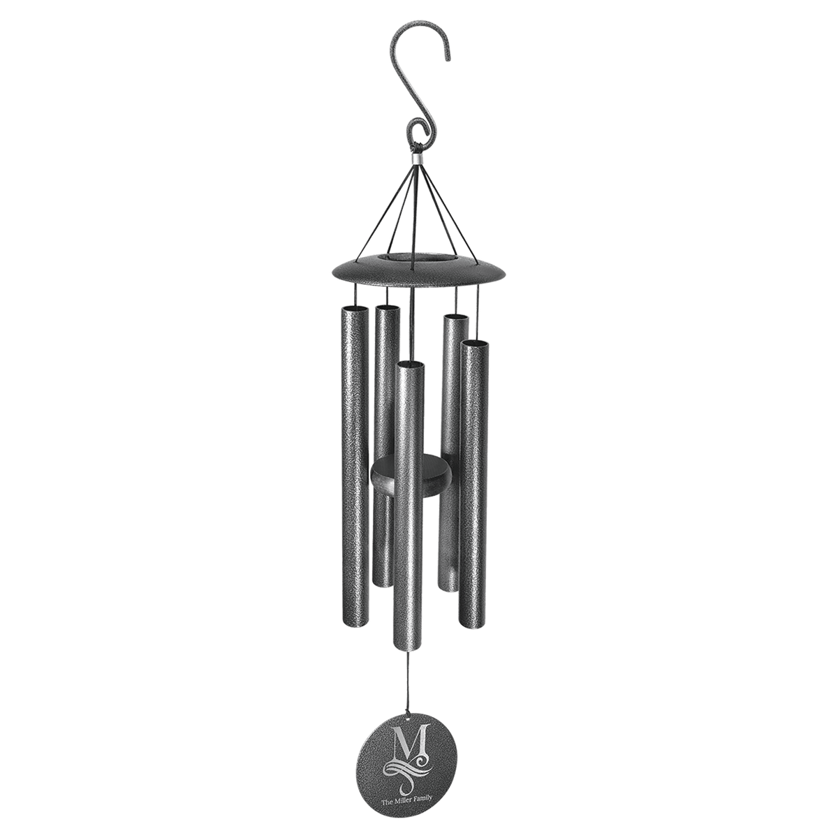 Black Powder Coated Aluminum Wind Chime