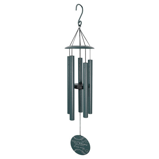 Dark Peacock Green Powder Coated Aluminum Wind Chime