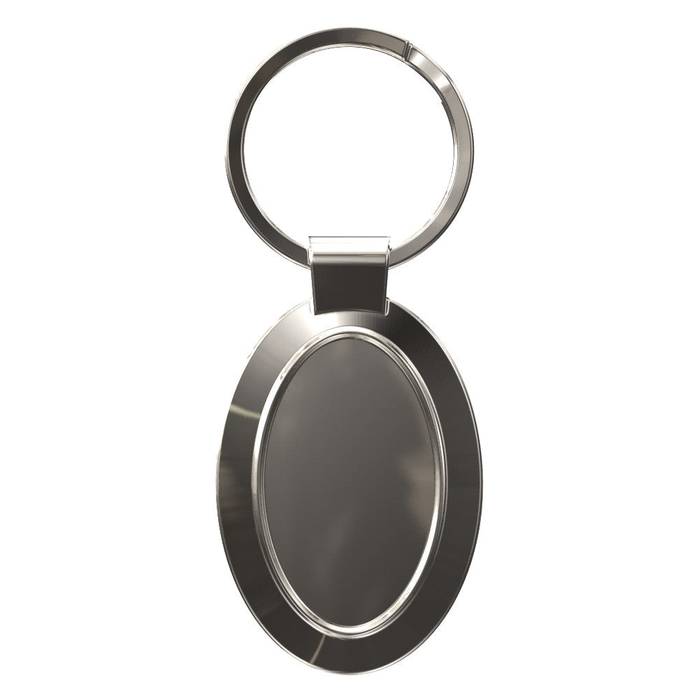 Premium Silver Oval Key Tag