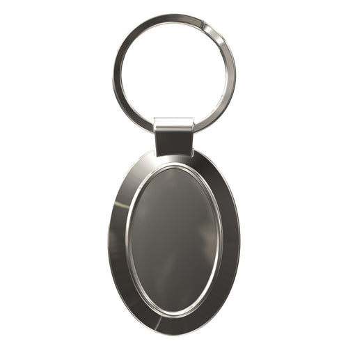 Premium Silver Oval Key Tag