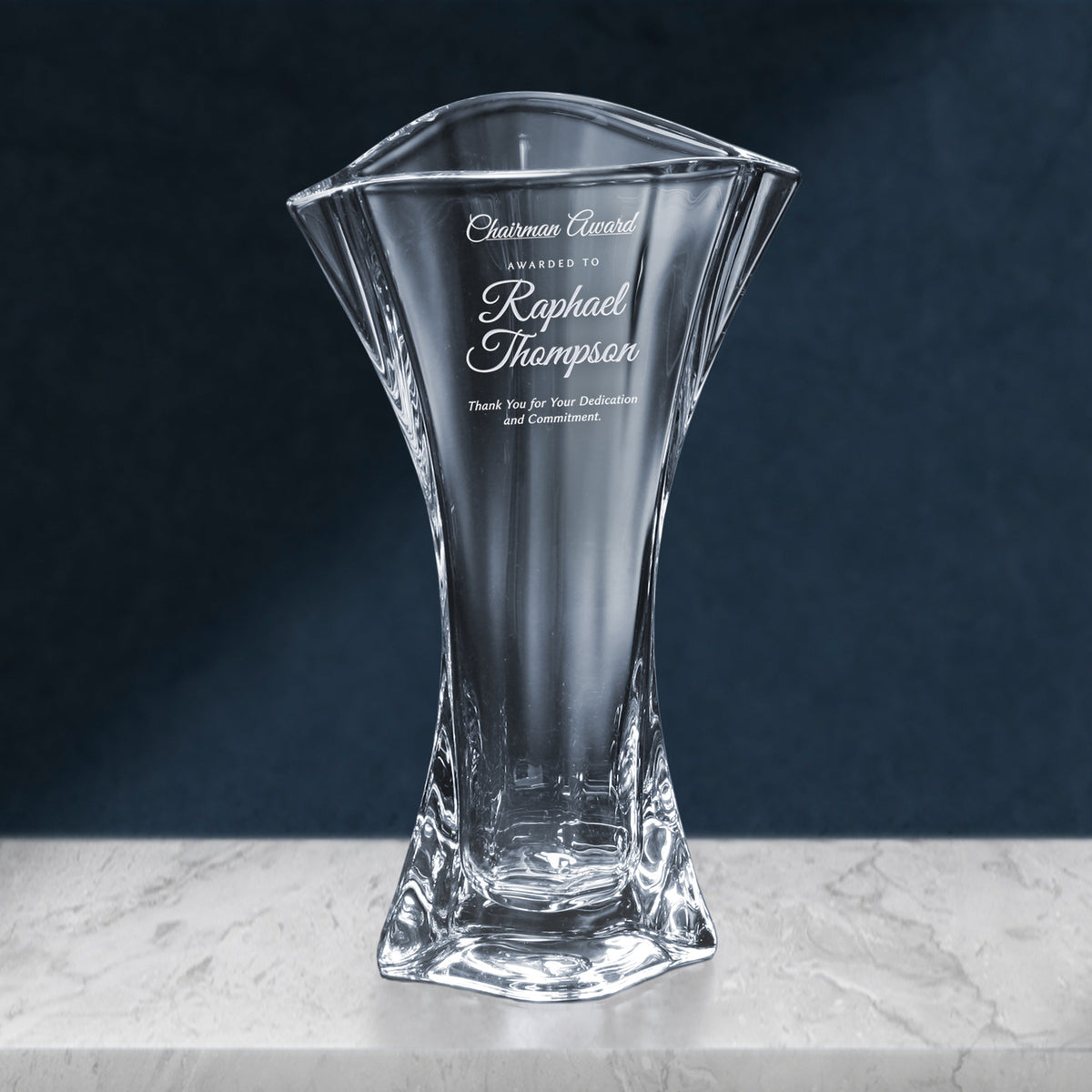 Marina Vase 12-1/2" - Crystal D