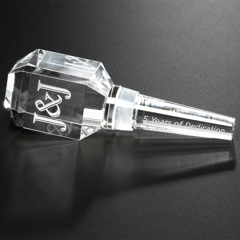 Merlot Wine Stopper 4" - Crystal D