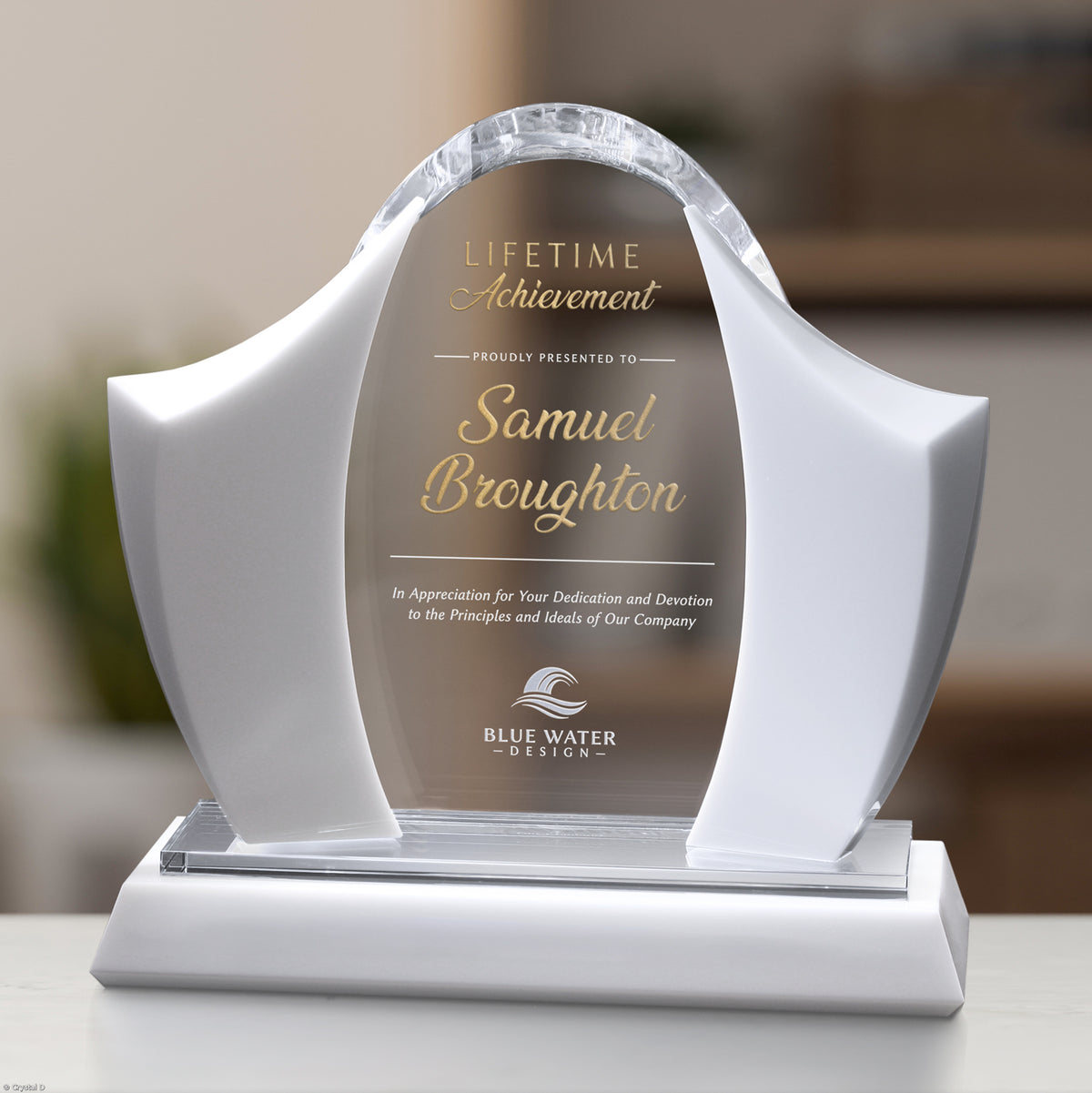 Milan Award 12-1/2" - Crystal D