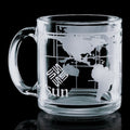 Bismarck Globe Mug - 13oz with custom deep-etch engraving