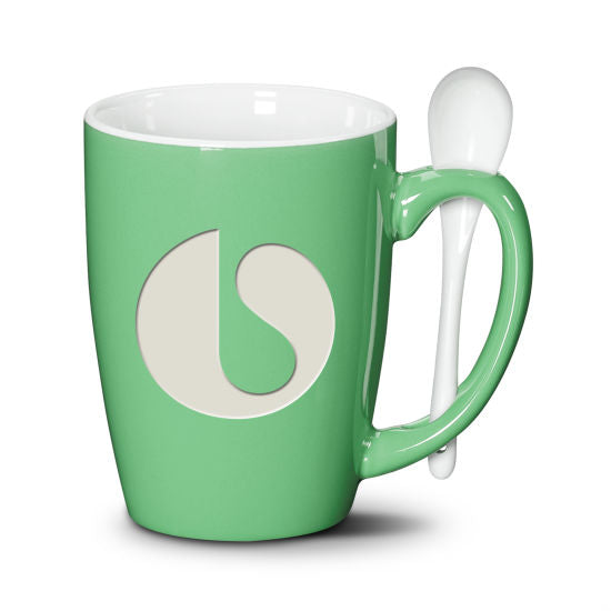 Winfield Mug & Spoon - 15oz with custom deep-etch engraving