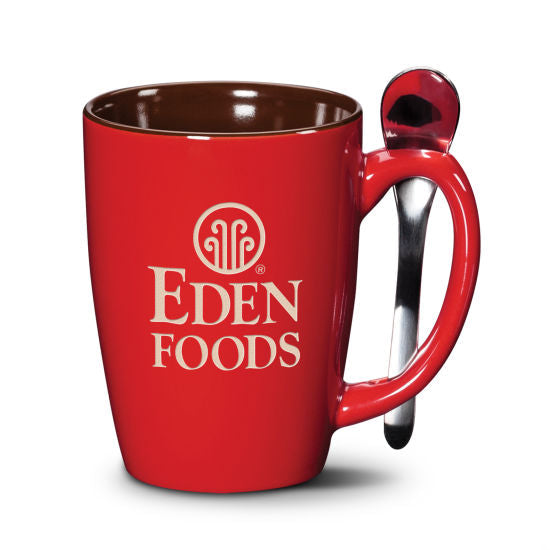 Roberta Mug & Spoon - 16oz with custom deep-etch engraving