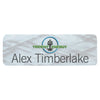 Personalized White Aluminum Name Badge – Classic Rectangle