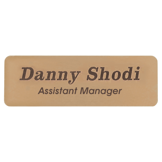 Personalized Brass Name Badge