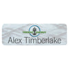 Personalized White Aluminum Name Badge – Classic Rectangle