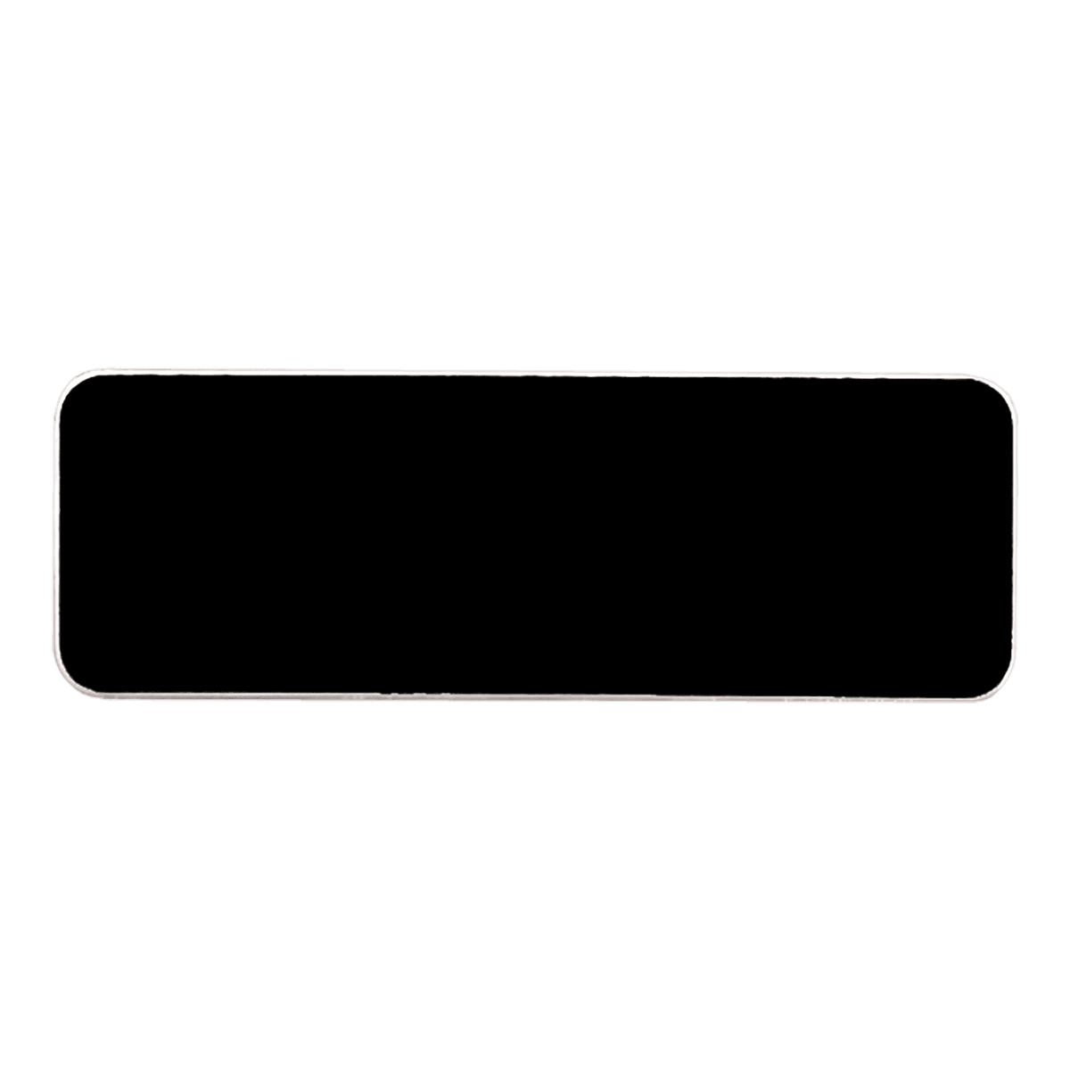 Personalized Engraved Plastic Name Badge – 3" x 1", Rounded Corners – 3 x 1 inches, Black / White