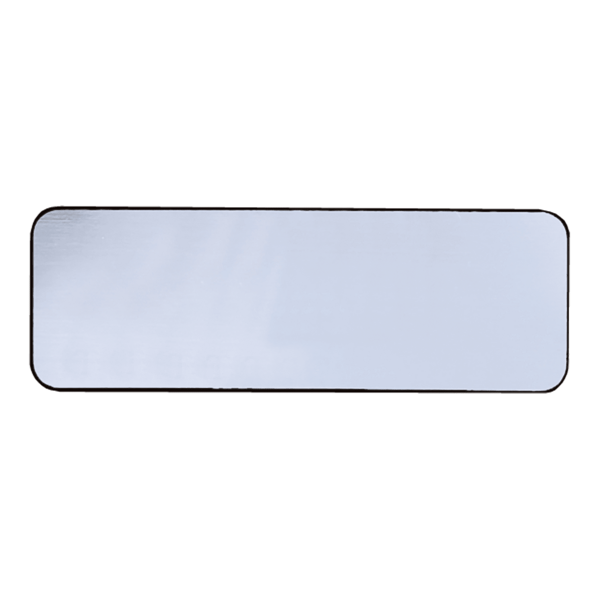 Personalized Engraved Plastic Name Badge – 3" x 1", Rounded Corners – 3 x 1 inches, Brushed Silver / Black