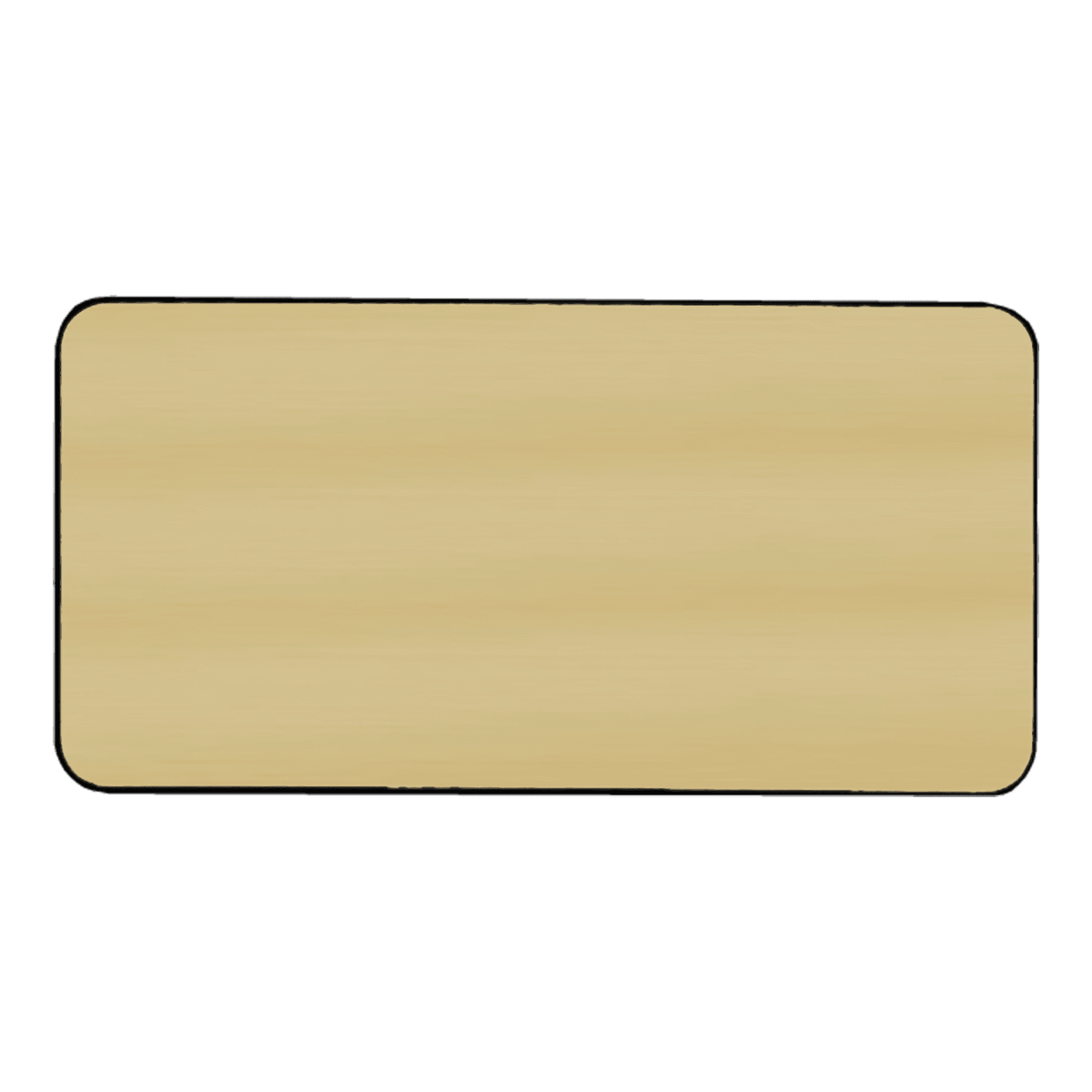 Personalized Engraved Plastic Name Badge – 3" x 1.5", Rounded Corners – 3 x 1.5 inches, Brushed Gold / Black