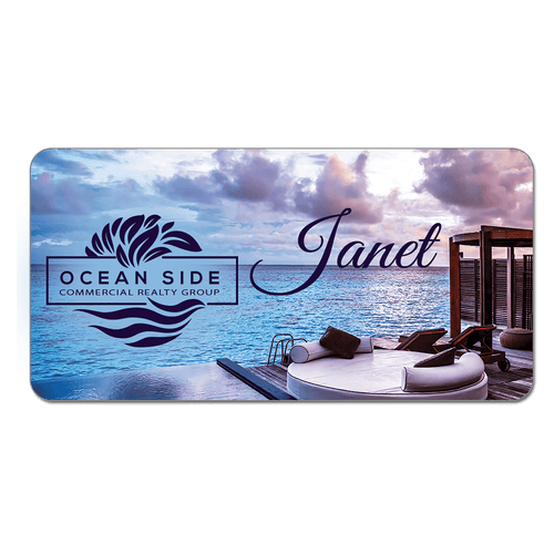 Personalized Aluminum Name Badge – Rounded Corners