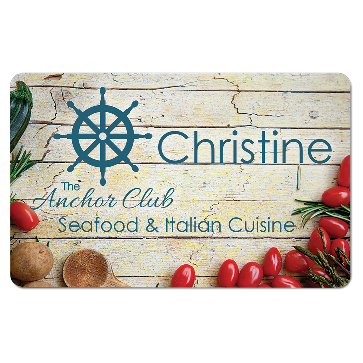 Personalized Aluminum Name Badge – Rounded Corners – 3.375 x 2.125 inches, Gloss White