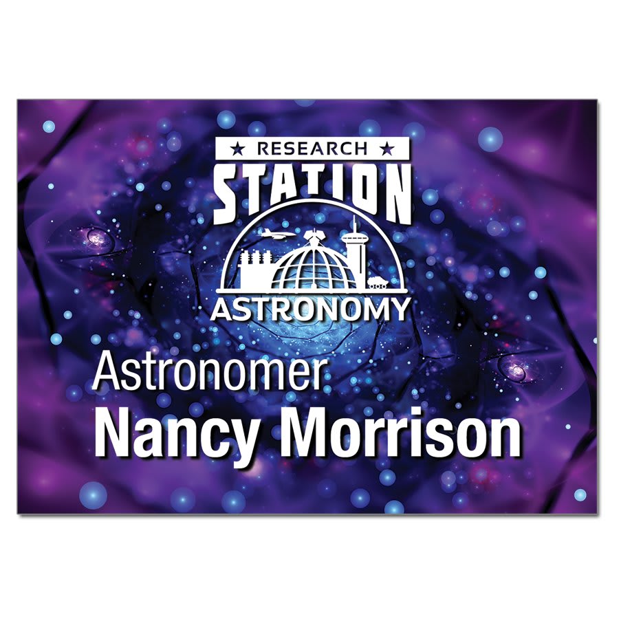 Personalized Aluminum Name Badge – Square Corners – 3.5 x 2.5 inches, Gloss White