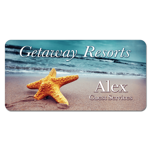 Personalized Composite Name Badge – Rounded Corners