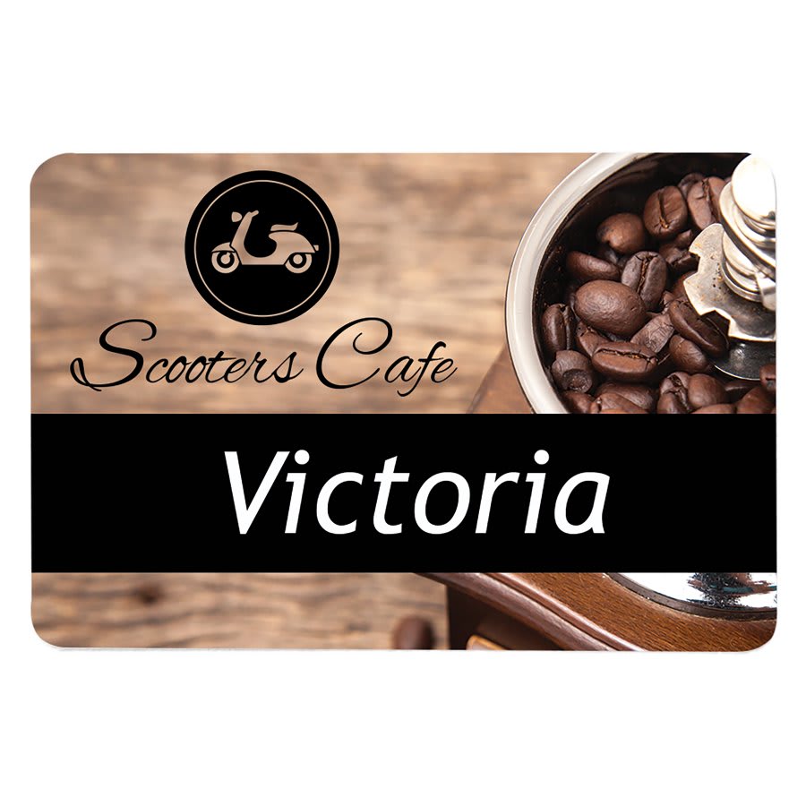 Personalized Color Aluminum Name Badge – 3 x 2 inches, White