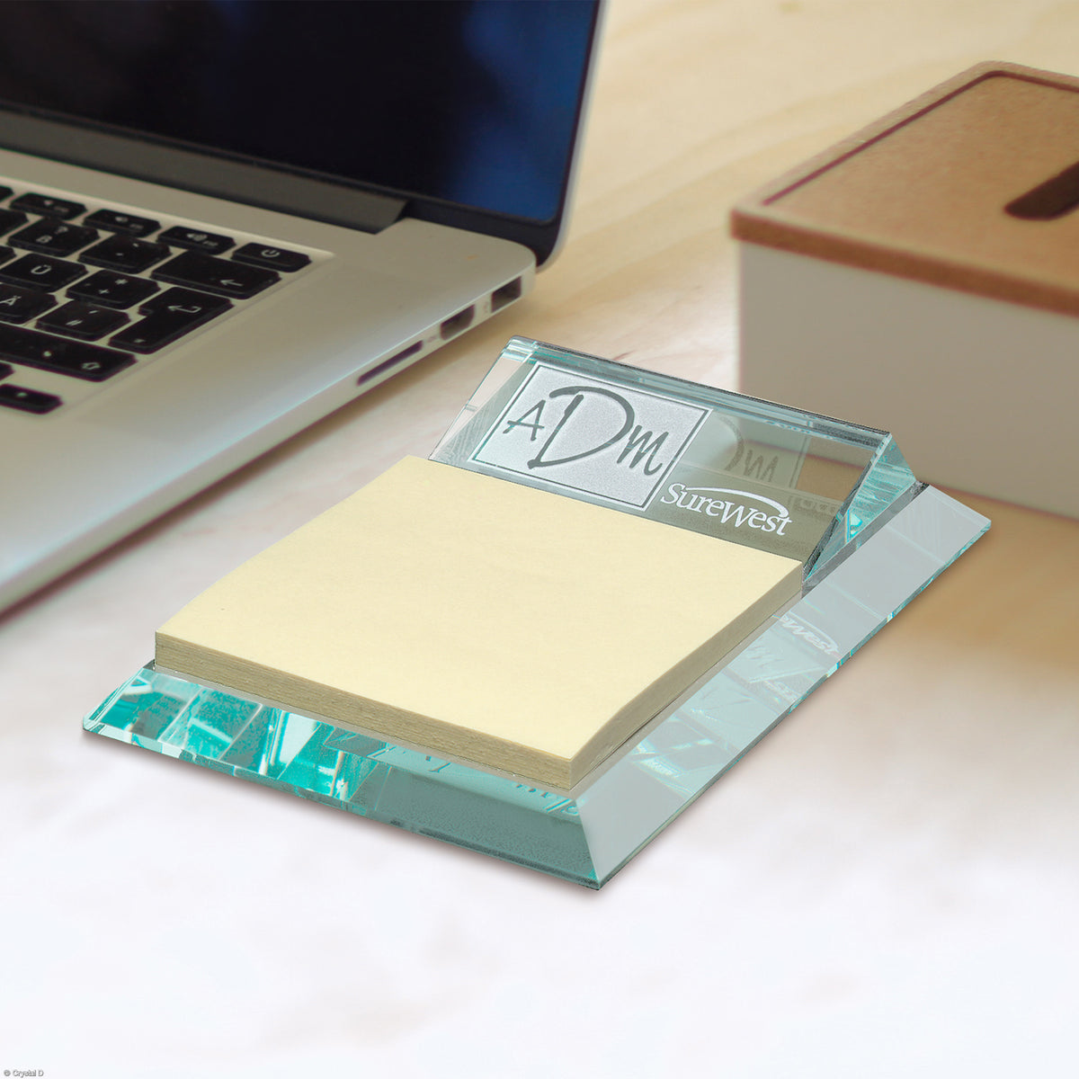 Notepad Holder 3-3/4" W - Crystal D