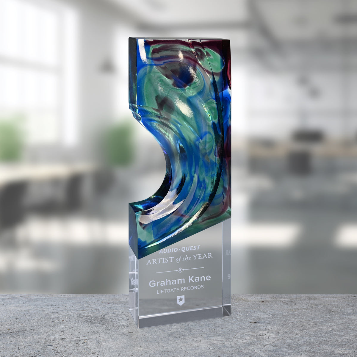 Ocean Award 9-3/4" - Crystal D