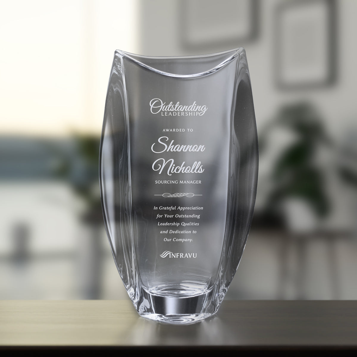 Oceanic Vase 12" - Crystal D