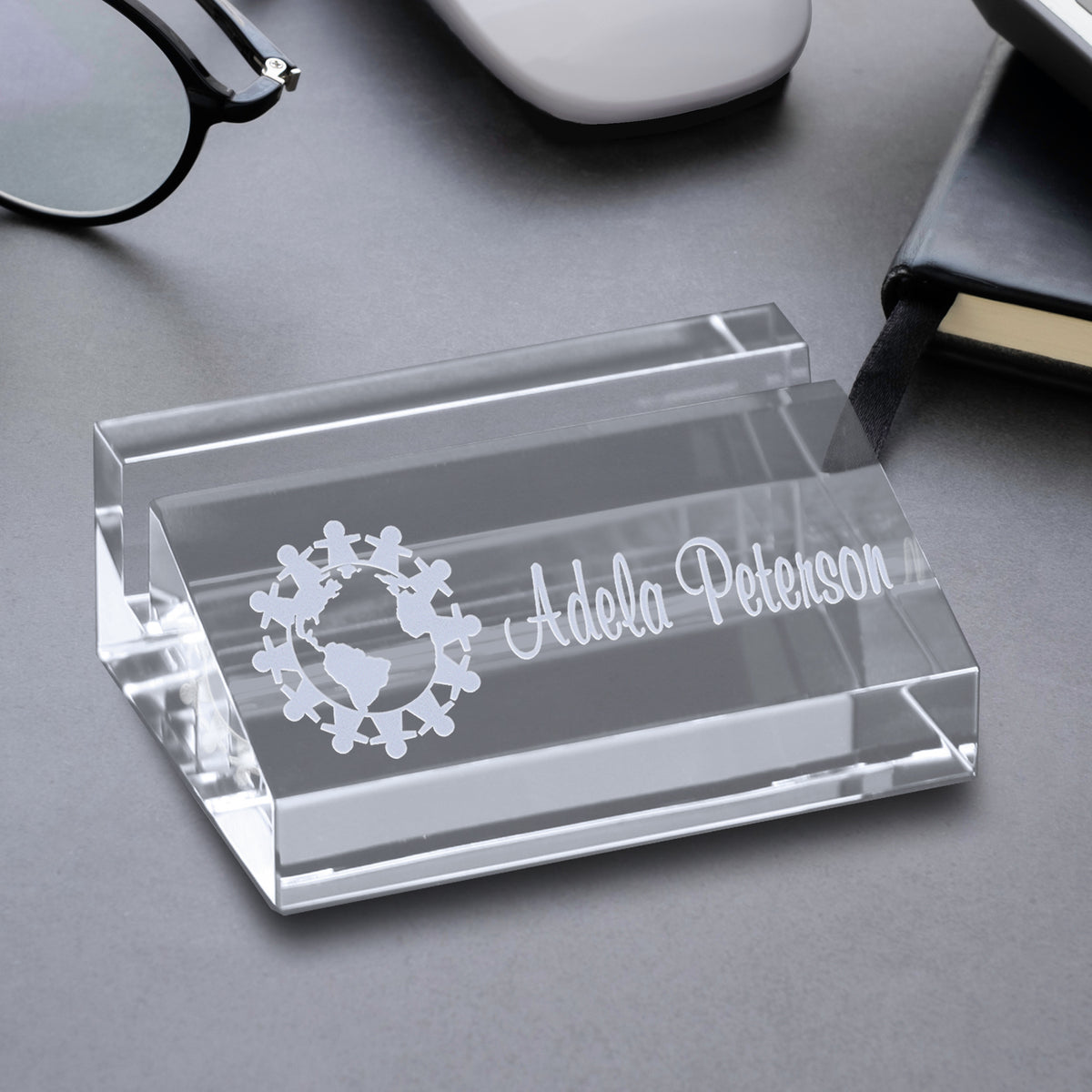 Optical Card Holder 3-3/4" W - Crystal D