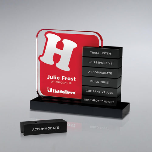 Clear Acrylic Add-a-Bar Perpetual Award