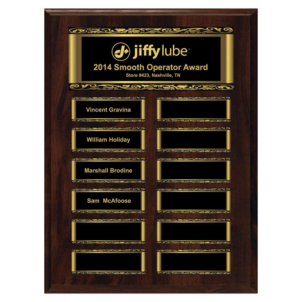 Walnut Magnetic Perpetual Plaque – 12 Plates
