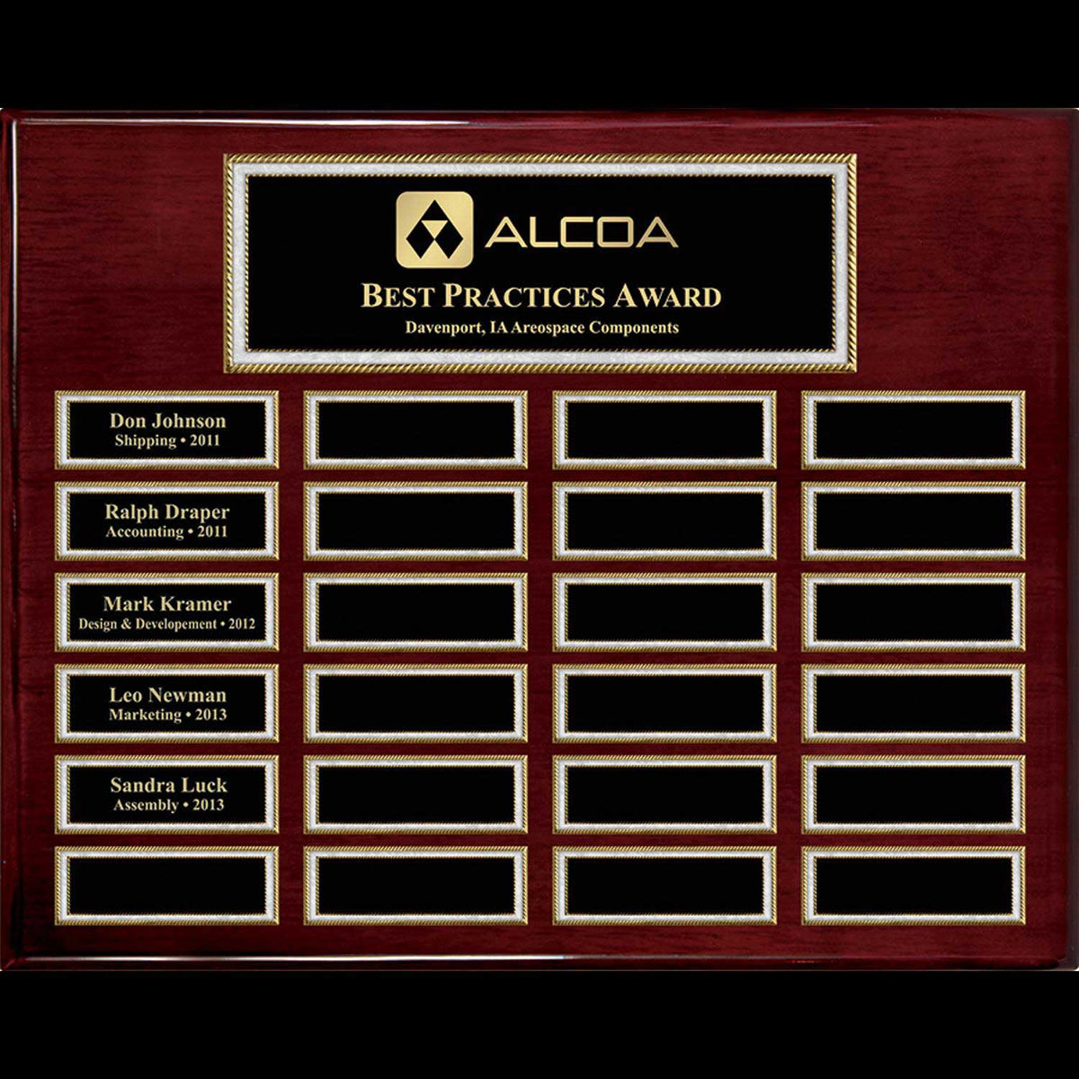 Rosewood Piano Magnetic Perpetual Plaque – 24 Plates