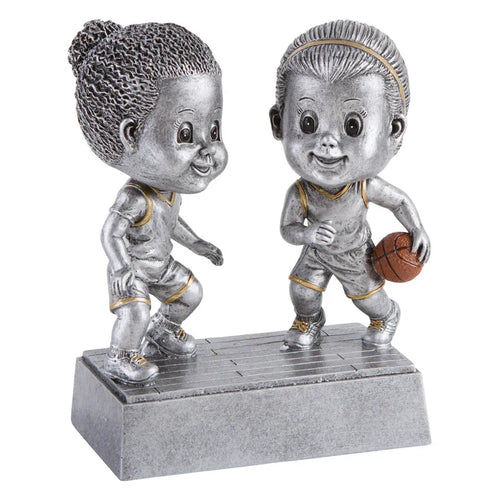 Double Bobble Head Basketball Female - 6"