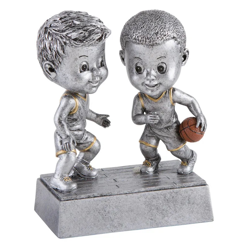 Double Bobble Head Basketball Male - 6"