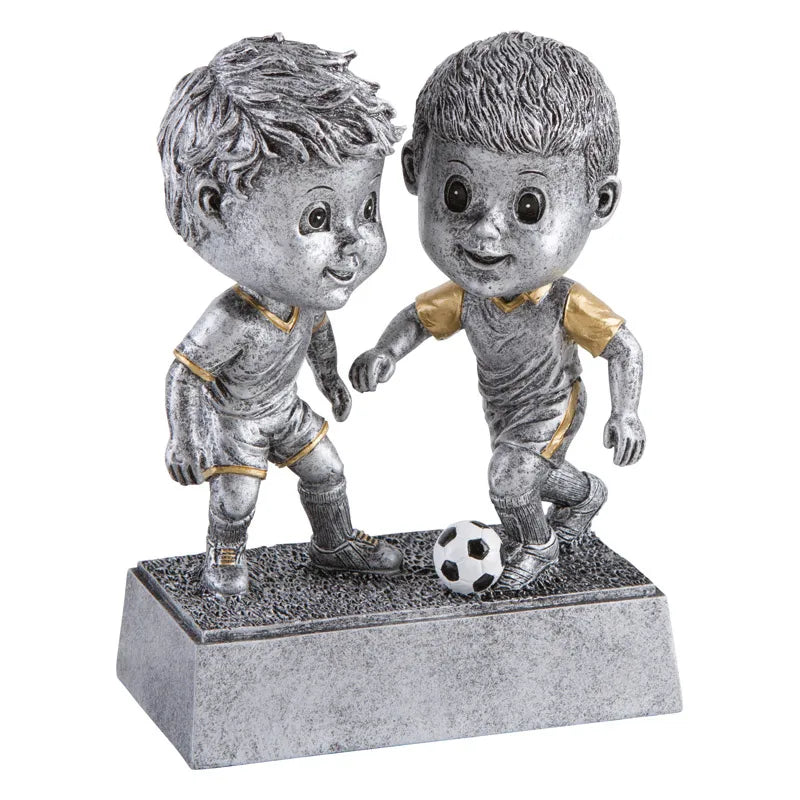Double Bobble Head Soccer Male - 6"
