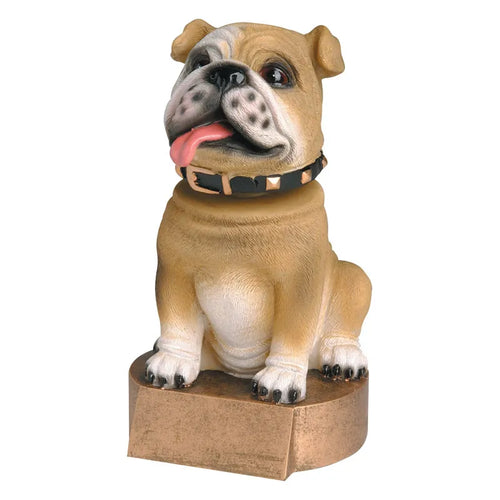 Mascot Bobble Head Bulldog Brown - 6"