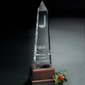 Pinnacle Peak 26 inch optical crystal award with base
